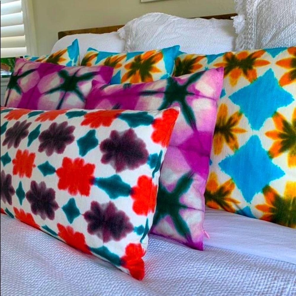 ✨ 2 ANTHRO Boho Tie Dye Pillows